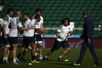 Les Australiens à l'entraînement, le 9 octobre 2015 à Twickenham 