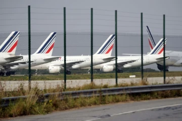 Des avions d'Air France rangés sur le tarmac de l'aéroport Charles de Gaulle à Roissy (Val d'Oise) le 24 septembre 2014