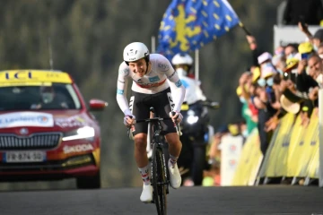 Le Slovène Tadej Pogacar vainqueur de la 20e étape du Tour de France, un contre-la-montre entre Lure et La Planche des Belles Filles, le 19 septembre 2020