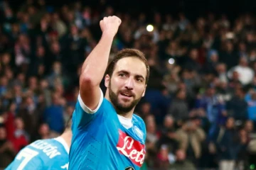 L'attaquant de Naples Gonzalo Higuain, auteur d'un doublé contre l'Inter, le 30 novembre 2015 à San Paolo