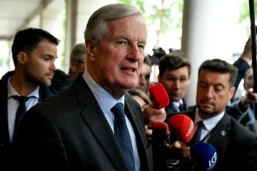 Le Premier ministre français Michel Barnier participe à la conférence du parti Horizons à Reims, dans l'est de la France, le 11 septembre 2024