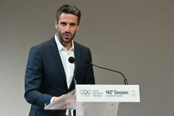Tony Estanguet, président du Comité d'organisation de Paris-2024, lors de l'ouverture de la 142e session du Comité international olympique, le 22 juillet 2024 à Paris