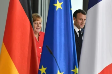 Angela Merkel et Emmanuel Macron, le 19 avril 2018 à Berlin