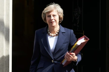 La Première ministre britannique Theresa May quitte le 10 Downing street, le 20 juillet 2016