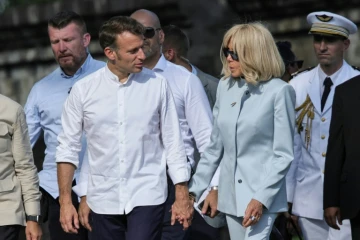 Emmanuel et Brigitte Macron visitent le temple de Borobudur le 29 mai 20225
