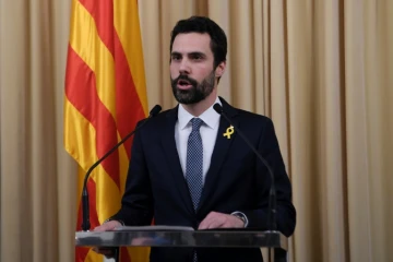 Le président du Parlement catalan Roger Torrent à Barcelone, le 22 janvier 2018