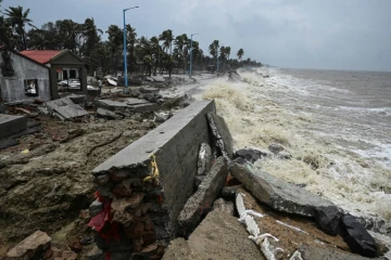 Littoral de Shankarpur, en Inde, après le passage du cyclone Yaas, le 27 mai 2021