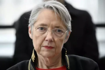 La Première ministre Elisabeth Borne, le 30 janvier 2023 à Paris ( AFP / Emmanuel DUNAND )