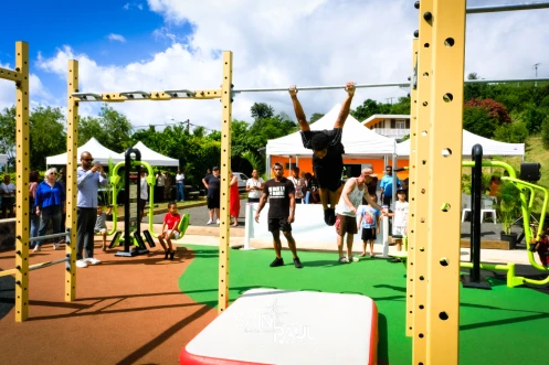 inaguration aire de street workout tan rouge 