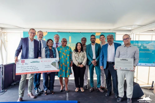 Région Réunion : remise officielle du chèque du Loto du patrimoine