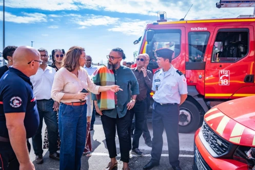 La Cinor organise une visite de terrain sur le futur site du centre de secours des sapeurs-pompiers