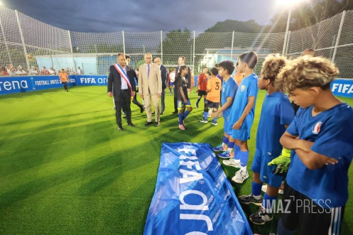 inauguration du terrain FIFA arena 