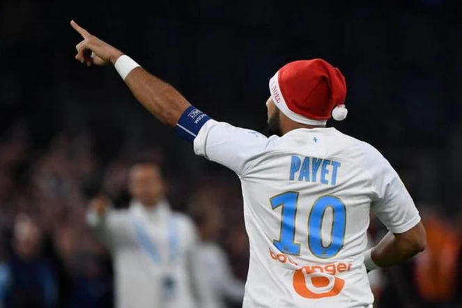 L'attaquant de Marseille Dimitri Payet auteur d'un doublé lors de la victoire face à Toulouse 4-0 au Stade Vélodrome 