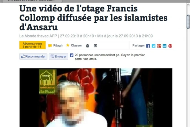Le groupe islamiste Ansaru diffuse une vidéo de Francis Collomp