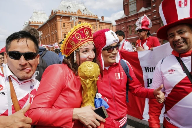 Des supporters péruviens à Moscou, le 14 juin 2018