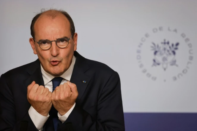 Le Premier ministre Jean Castex s'exprime le 8 septembre 2021 à Paris après un séminaire gouvernemental