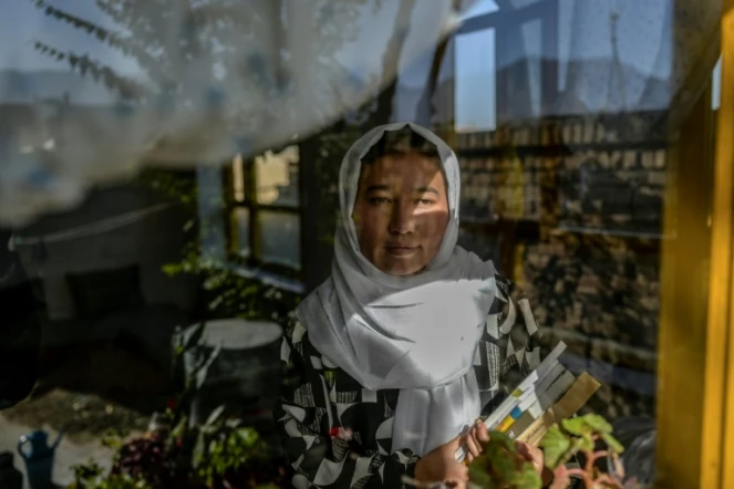 Amena, lycéenne privée de cours, à Kaboul, le 14 octobre 2021