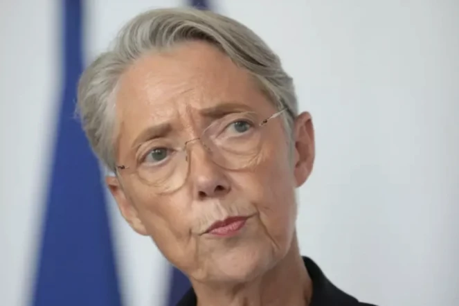 La Première ministre Elisabeth Borne le 25 juillet 2023 au Havre ( AFP / LOU BENOIST )