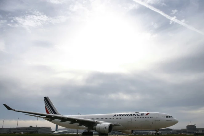 Un appareil de la compagnie Air France, le 12 octobre 2015 à l'aéroport de Roissy