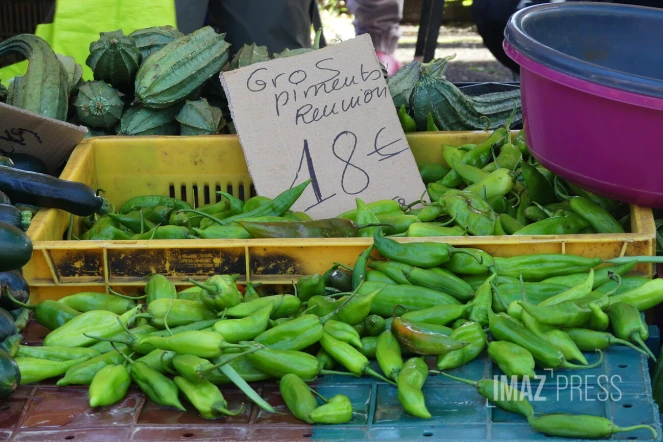 fruits et légumes au marché forain