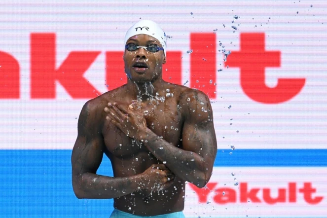 Mehdy Metella qualifié pour la finale du 200 m libre aux Mondiaux de Budapest, le 26 juillet 2017 