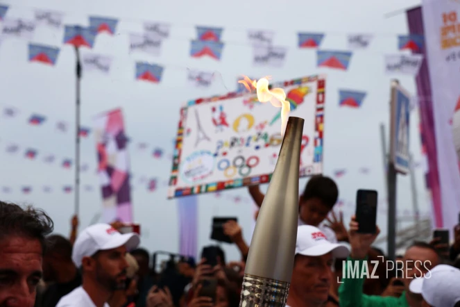 La flamme olympique Réunion saint-paul 