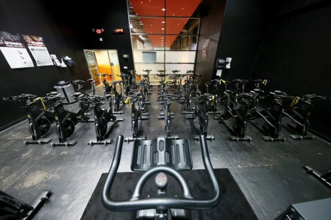 Une salle de gym vide à New York le 13 mai 2020