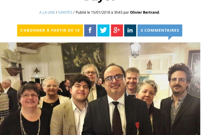 L\'avocat Patrick Payet entouré de sa famille (photo O.B. Ouest France)