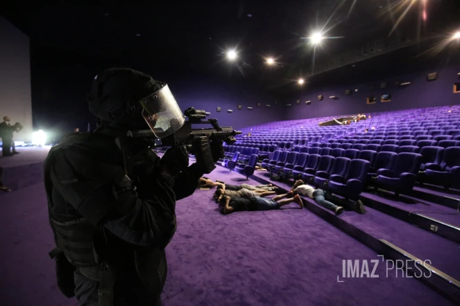 simulation prise d'otages au cinépalmes 