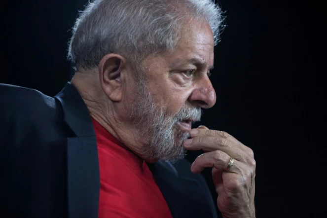 Luiz Inacio "Lula" da Silva, lors d'une interview dans les locaux de l'Institut éponyme à Sao Paulo, le 1er mars 2018