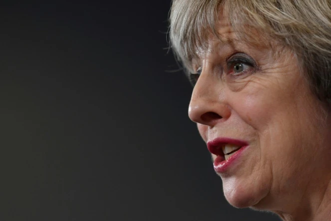 Theresa May la 7 juin 2017 à Norwich, le 7 juin 2017