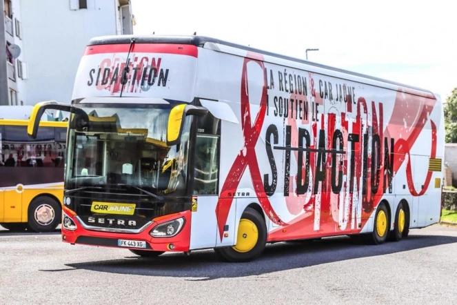 Des bus du réseau Car Jaune aux couleurs du Sidaction