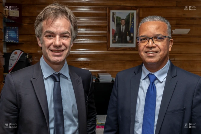 Le Président du Département Cyrille Melchior et Jean-Philippe Vinquant, Directeur général de la cohésion sociale