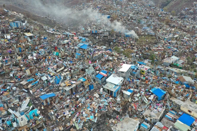 cyclone Chido Mayotte , photos aériennes de Kaweni 