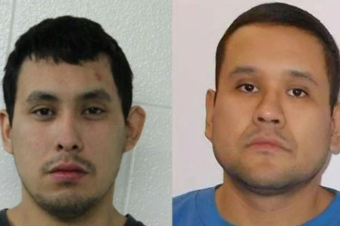 Damien Sanderson (g) et Myles Sanderson, les deux suspects recherchés par la police après les attaques à l'arme blanche dans la Saskatchewan, au Canada, le 4 septembre 2022