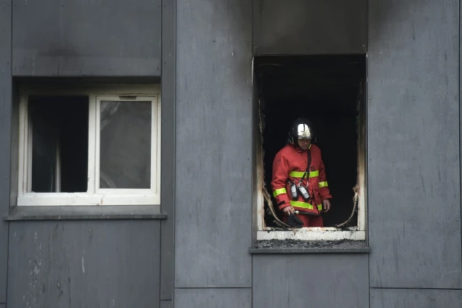 Fenêtres de l'appartement qui a brûlé à Bobigny, le  28 décembre 2018 