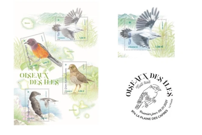 La Poste lance un nouveau bloc de timbres collector "oiseaux des îles" 