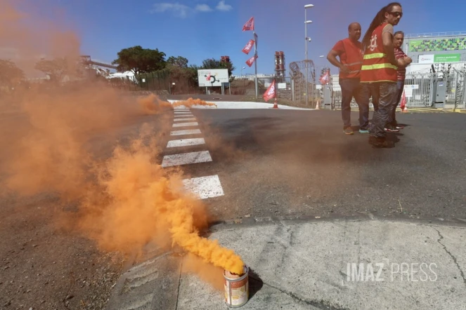 grève EDF au Port