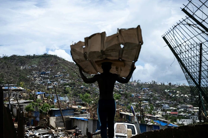 Les dégâts du cyclone Chido à Dzaoudzi, à Mayotte, le 28 décembre 2024