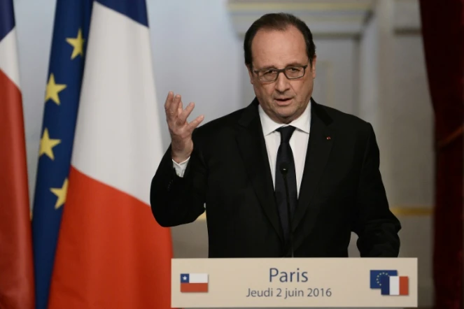 Le président François Hollande, à Paris le 2 juin 2016