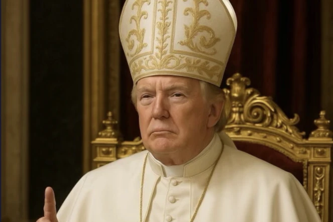 Donald Trump, publie une image de lui en pape et ironise sur le conclave à venir