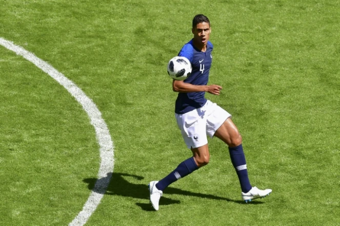 Le défenseur français Raphaël Varane lors du match face à l'Australie le 16 juin 2018 lors du Mondial en Russie