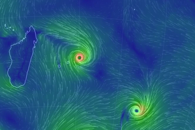 Cyclones: Funani s'éloigne encore, Gelena à 450 kilomètres des côtes de la Réunion