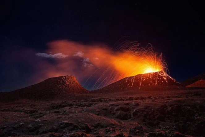 Un cliché du volcan en lice pour la meilleure photo de paysage
