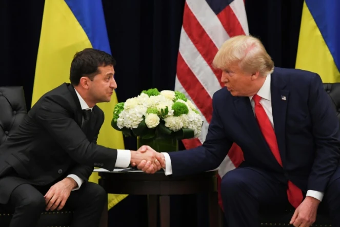 Les présidents ukrainien Volodymyr Zelensky et américain Donald Trump mercredi à New York