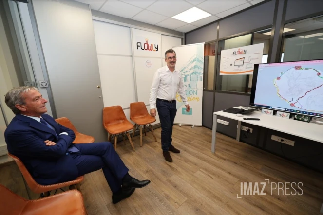 Philippe Vigier, visite de l’entreprise Flowly