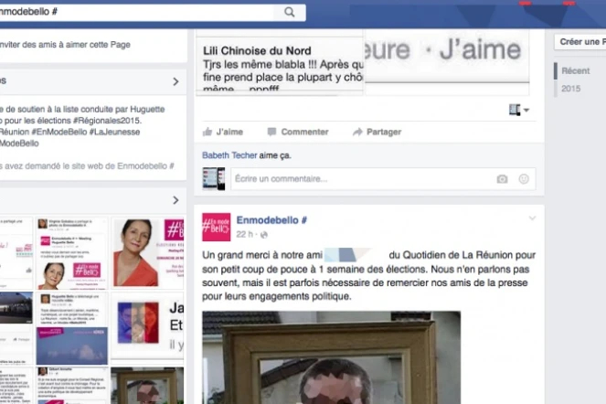 Fausse page facebook