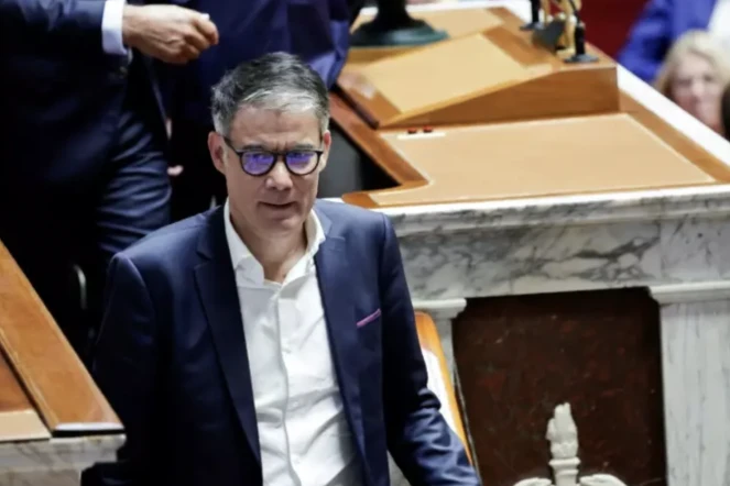 Le Premier secrétaire du PS Olivier Faure après avoir voté pour le troisième tour pour élire le président de la chambre basse à l'Assemblée nationale à Paris le 18 juillet 2024 ( AFP / STEPHANE DE SAKUTIN )