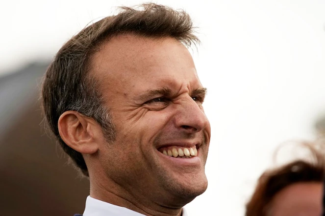 Emmanuel Macron à Villers-Cotterêts dans le nord-est de la France, le 30 octobre 2023 