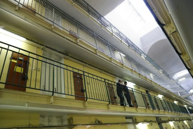 Vue intérieure de la prison le 20 septembre 2016 à Fresnes